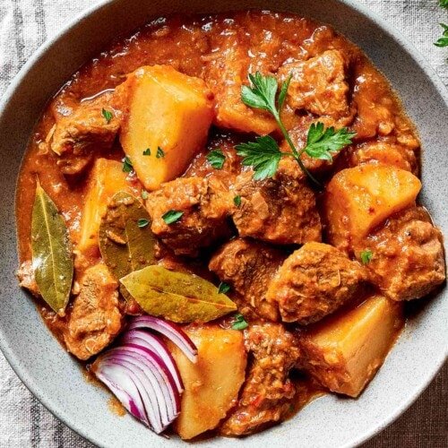 lamb chop, rosemary vindaloo curry, ghee roast potato